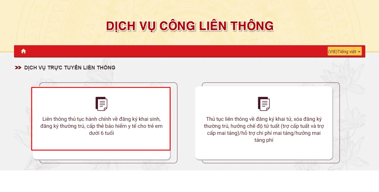Dịch vụ liên kết thông tin (DVC liên thông)